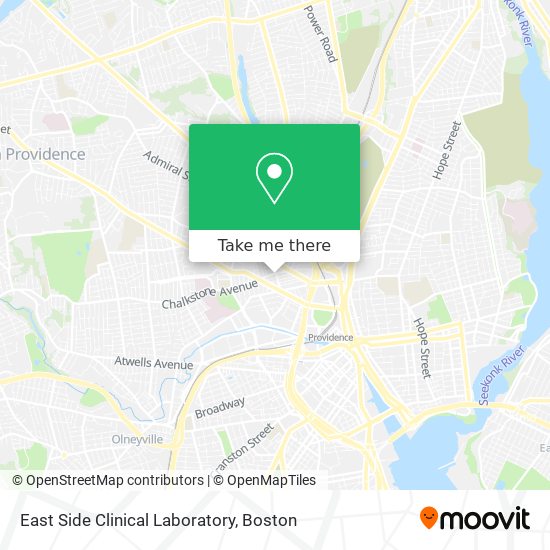 Mapa de East Side Clinical Laboratory