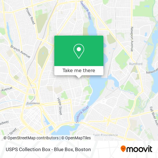 USPS Collection Box - Blue Box map