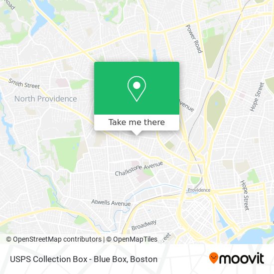 USPS Collection Box - Blue Box map