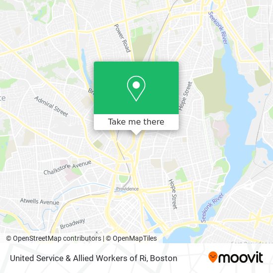 United Service & Allied Workers of Ri map