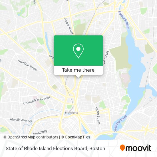 State of Rhode Island Elections Board map