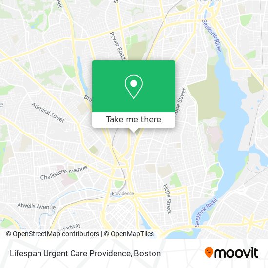 Mapa de Lifespan Urgent Care Providence