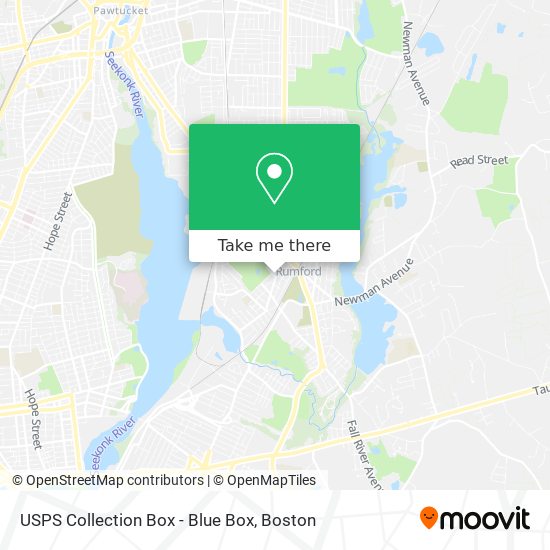 Mapa de USPS Collection Box - Blue Box