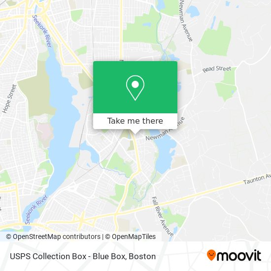 Mapa de USPS Collection Box - Blue Box