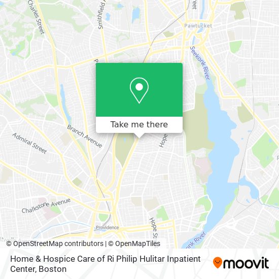 Home & Hospice Care of Ri Philip Hulitar Inpatient Center map