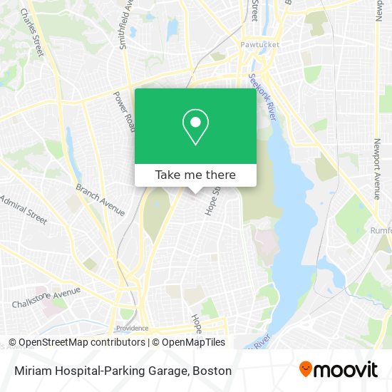 Miriam Hospital-Parking Garage map