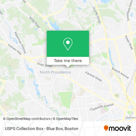 Mapa de USPS Collection Box - Blue Box