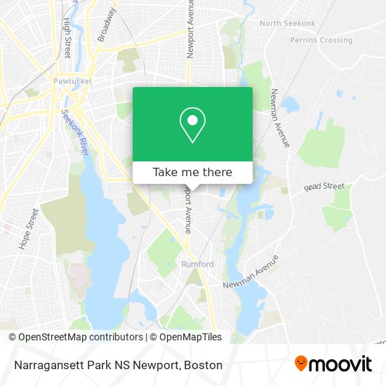 Narragansett Park NS Newport map