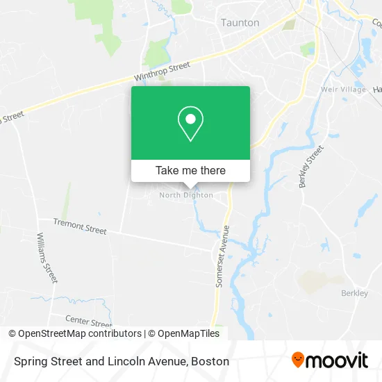 Spring Street and Lincoln Avenue map