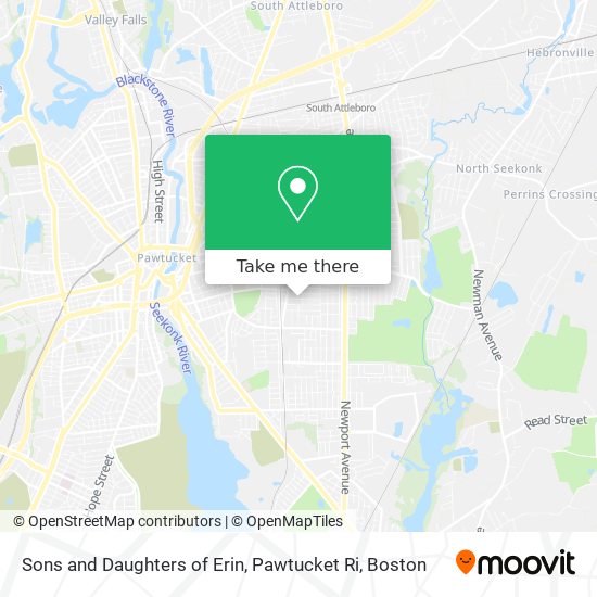 Sons and Daughters of Erin, Pawtucket Ri map