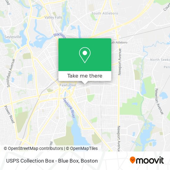 Mapa de USPS Collection Box - Blue Box