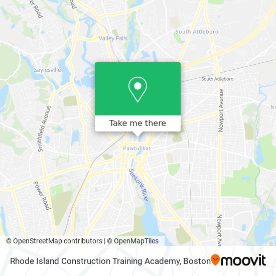 Mapa de Rhode Island Construction Training Academy