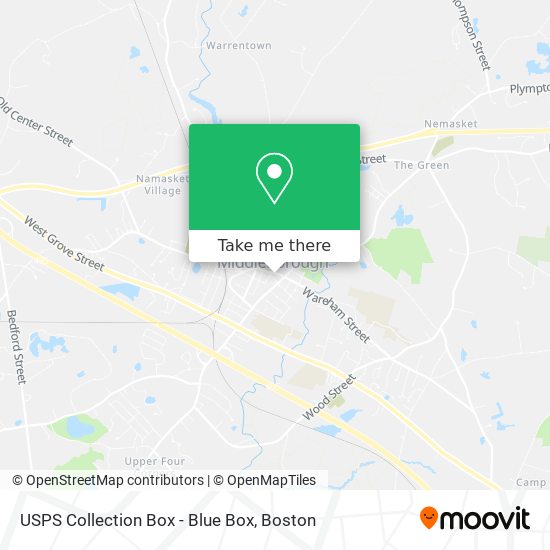 USPS Collection Box - Blue Box map