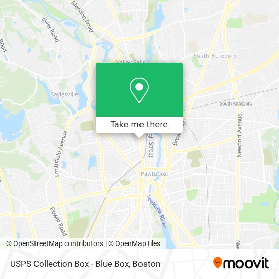 USPS Collection Box - Blue Box map