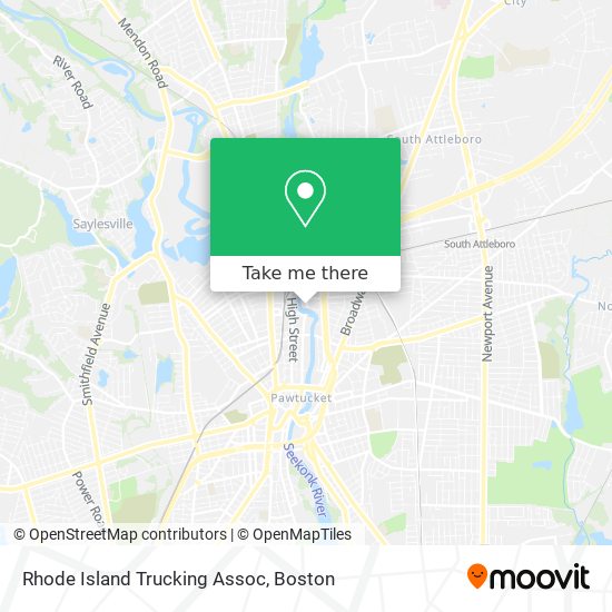 Mapa de Rhode Island Trucking Assoc