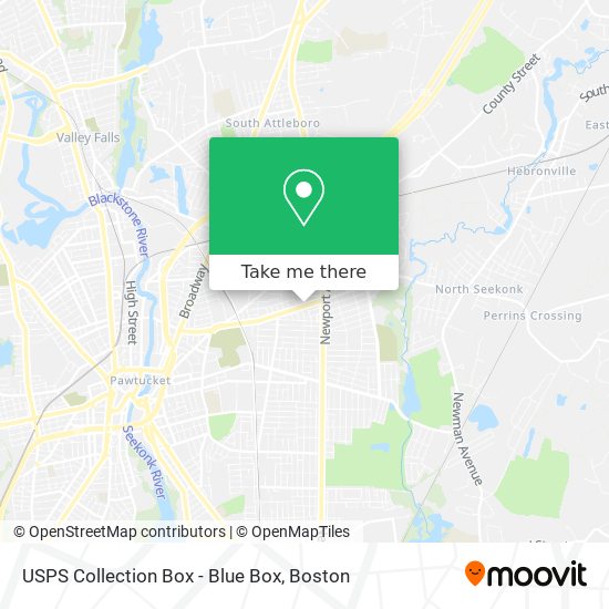 Mapa de USPS Collection Box - Blue Box