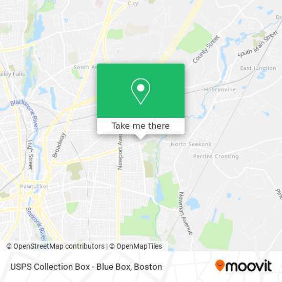 USPS Collection Box - Blue Box map