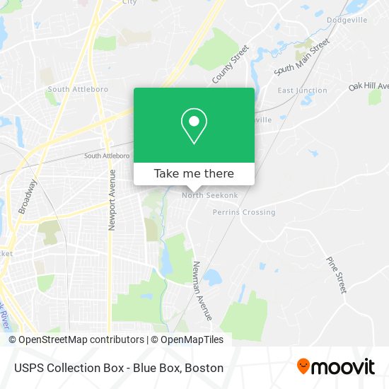 Mapa de USPS Collection Box - Blue Box