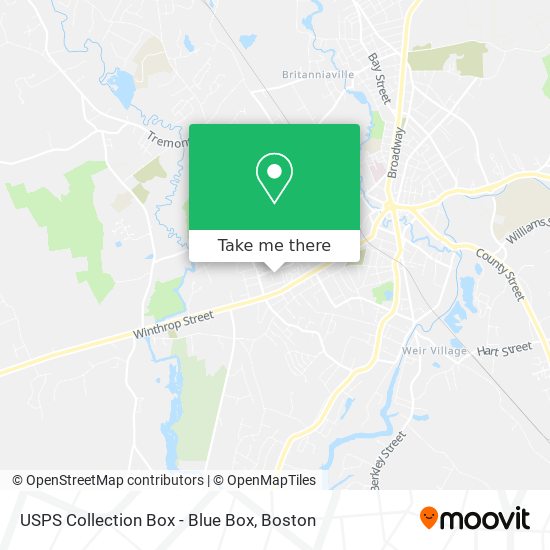 Mapa de USPS Collection Box - Blue Box