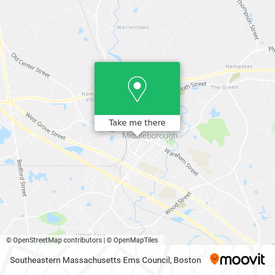 Mapa de Southeastern Massachusetts Ems Council