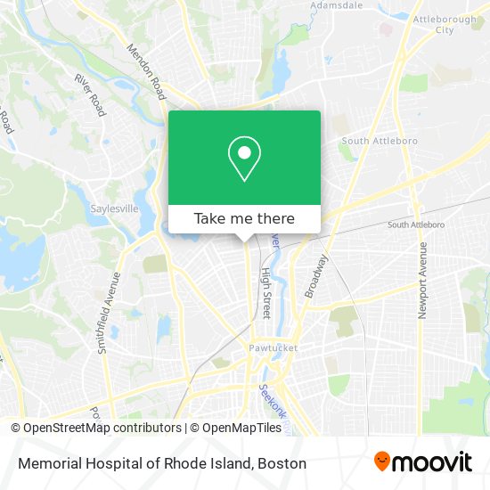 Mapa de Memorial Hospital of Rhode Island