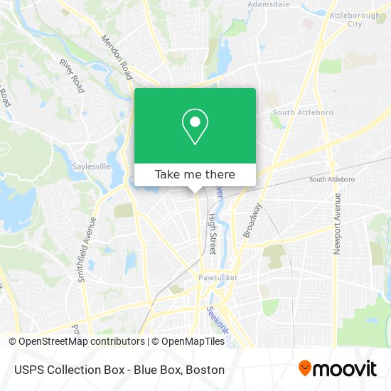 USPS Collection Box - Blue Box map