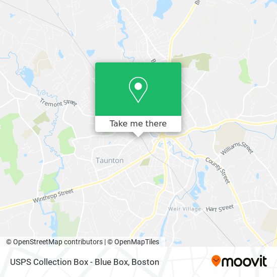 Mapa de USPS Collection Box - Blue Box