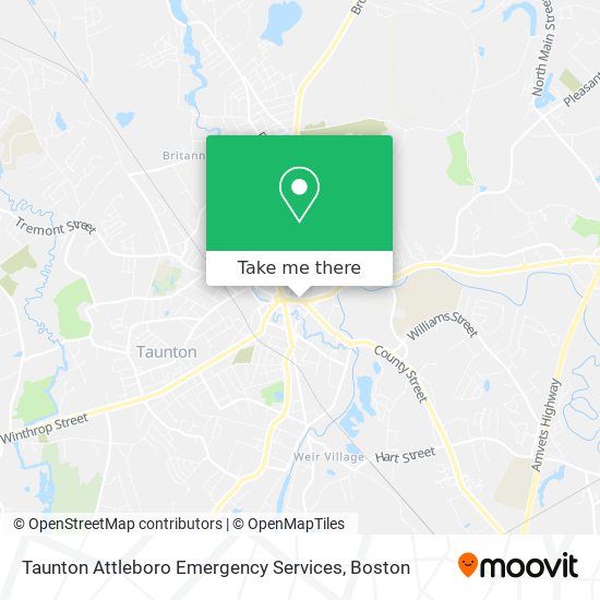 Mapa de Taunton Attleboro Emergency Services