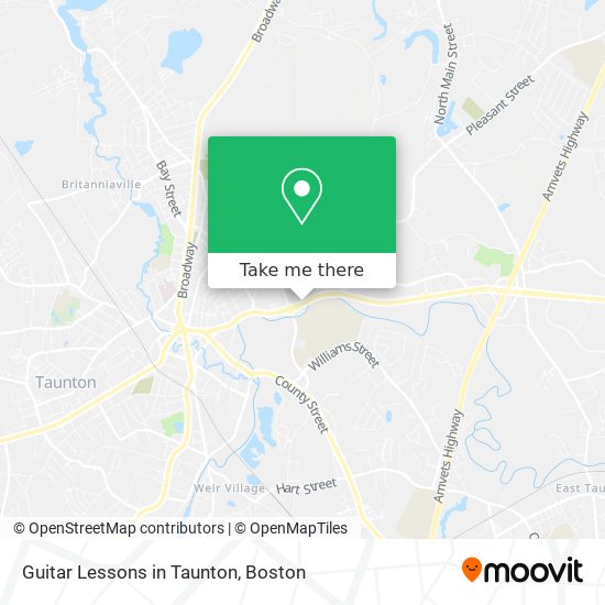 Guitar Lessons in Taunton map