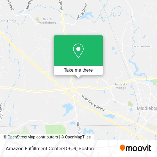 Amazon Fulfillment Center-DBO9 map