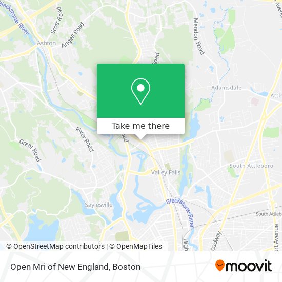 Open Mri of New England map