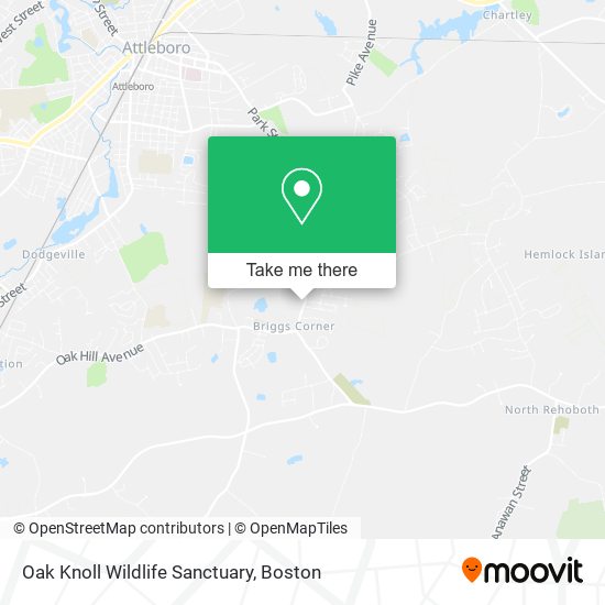 Mapa de Oak Knoll Wildlife Sanctuary