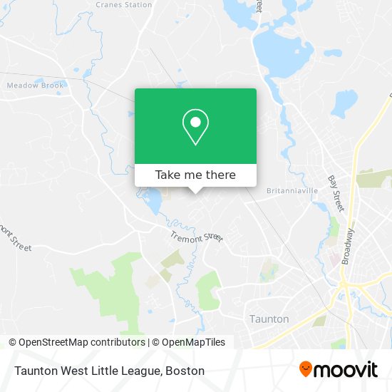 Taunton West Little League map