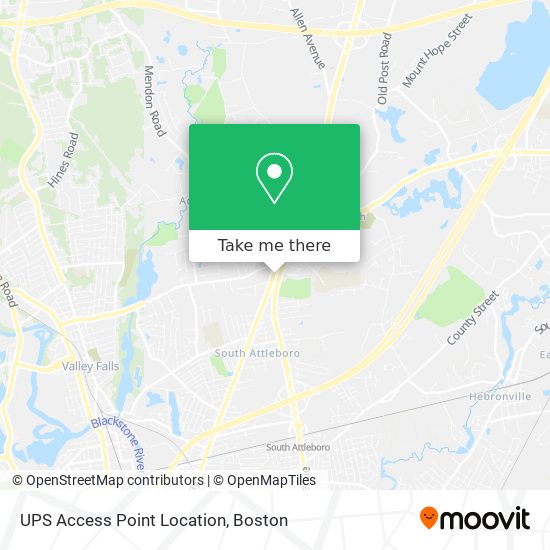 UPS Access Point Location map