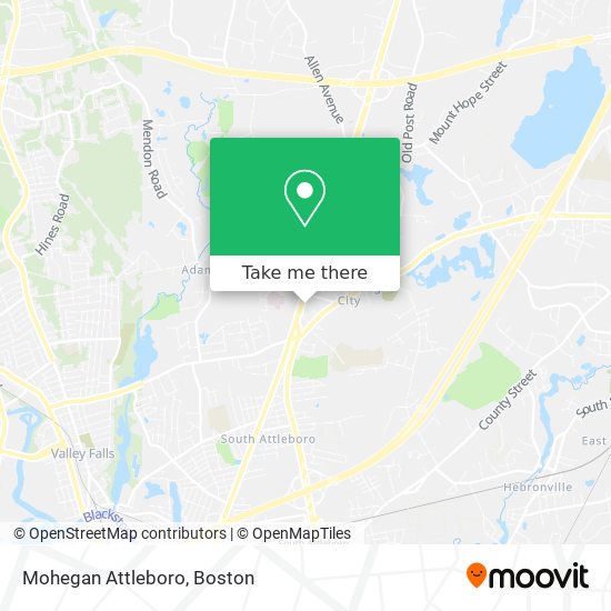 Mapa de Mohegan Attleboro