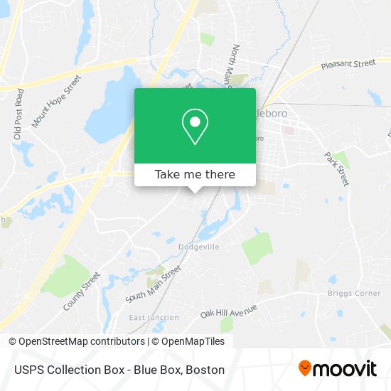 Mapa de USPS Collection Box - Blue Box