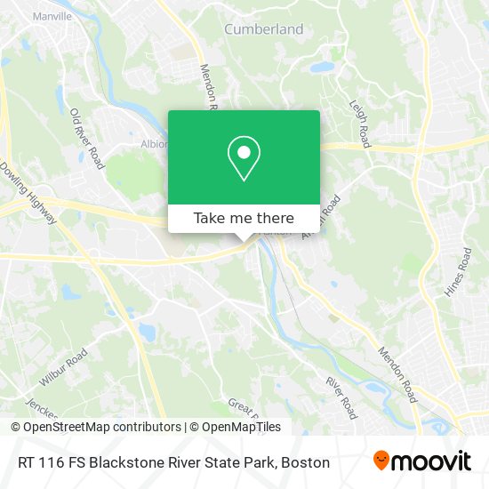 RT 116 FS Blackstone River State Park map