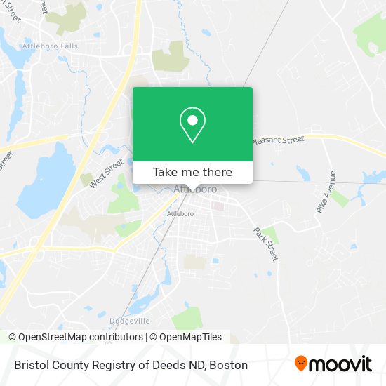 Mapa de Bristol County Registry of Deeds ND