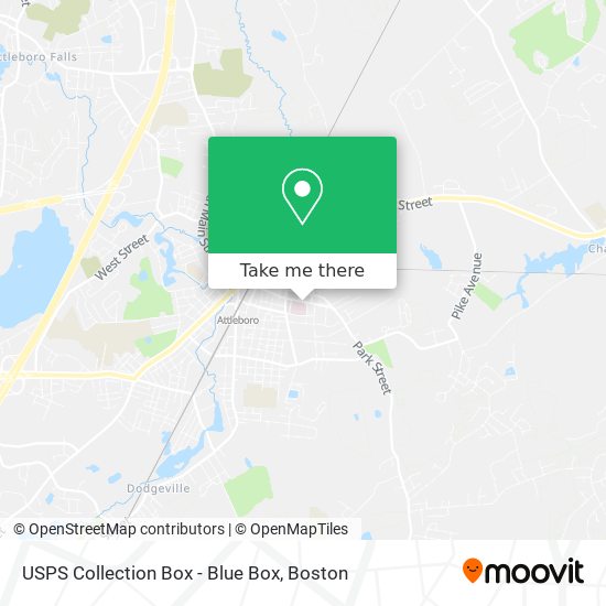 USPS Collection Box - Blue Box map