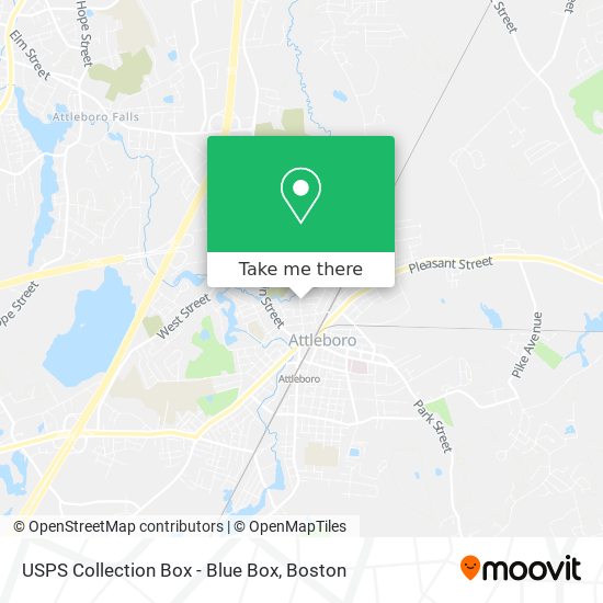 USPS Collection Box - Blue Box map