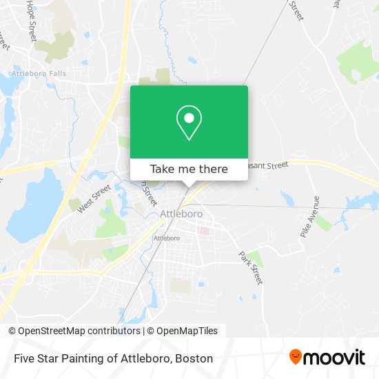 Five Star Painting of Attleboro map