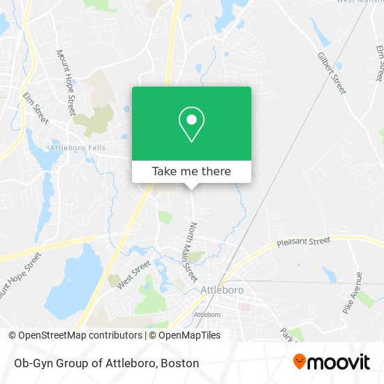 Ob-Gyn Group of Attleboro map