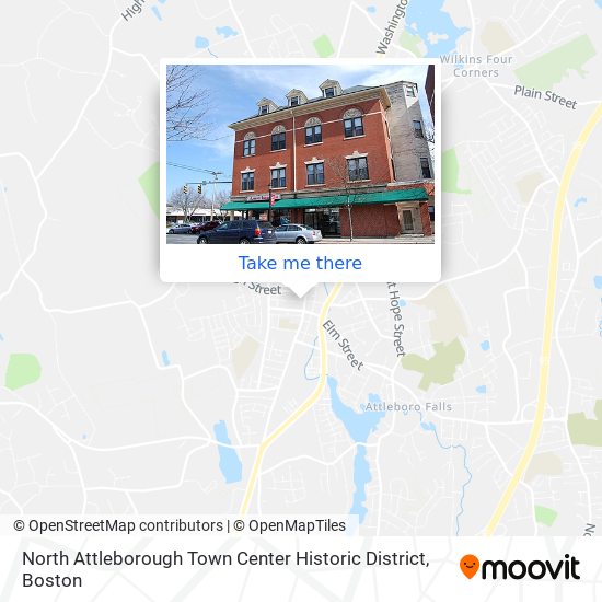 Mapa de North Attleborough Town Center Historic District