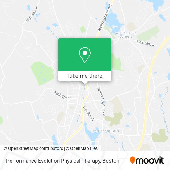 Performance Evolution Physical Therapy map