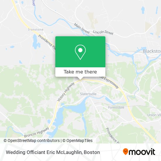 Wedding Officiant Eric McLaughlin map