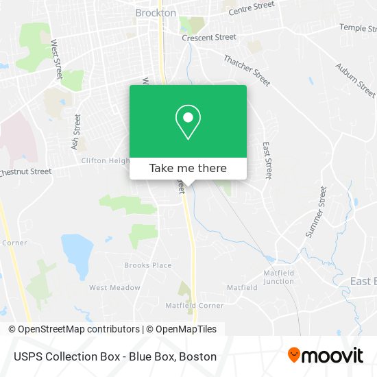 Mapa de USPS Collection Box - Blue Box