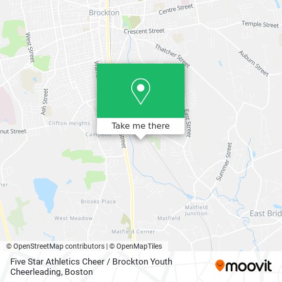 Mapa de Five Star Athletics Cheer / Brockton Youth Cheerleading