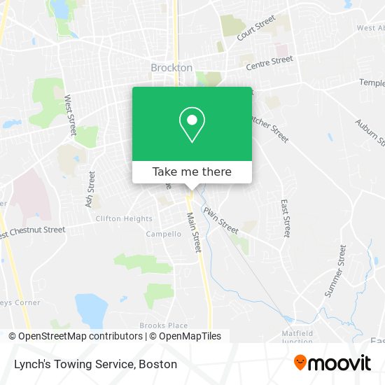 Lynch's Towing Service map