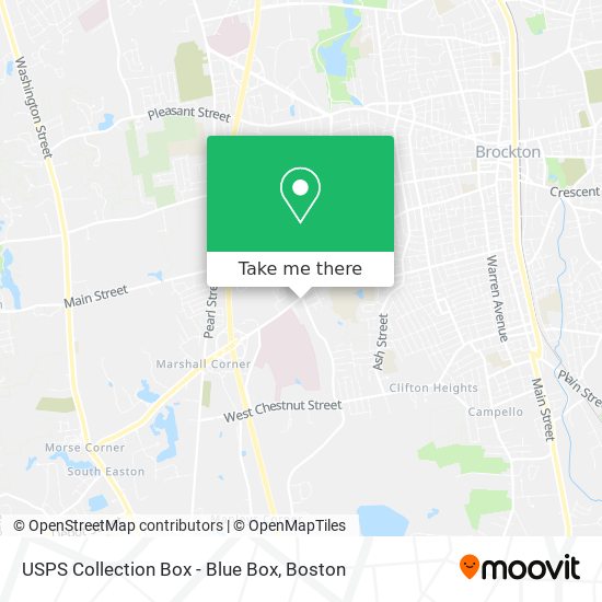 Mapa de USPS Collection Box - Blue Box