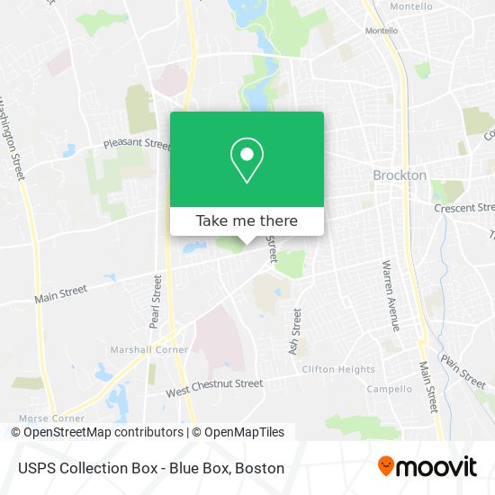 Mapa de USPS Collection Box - Blue Box